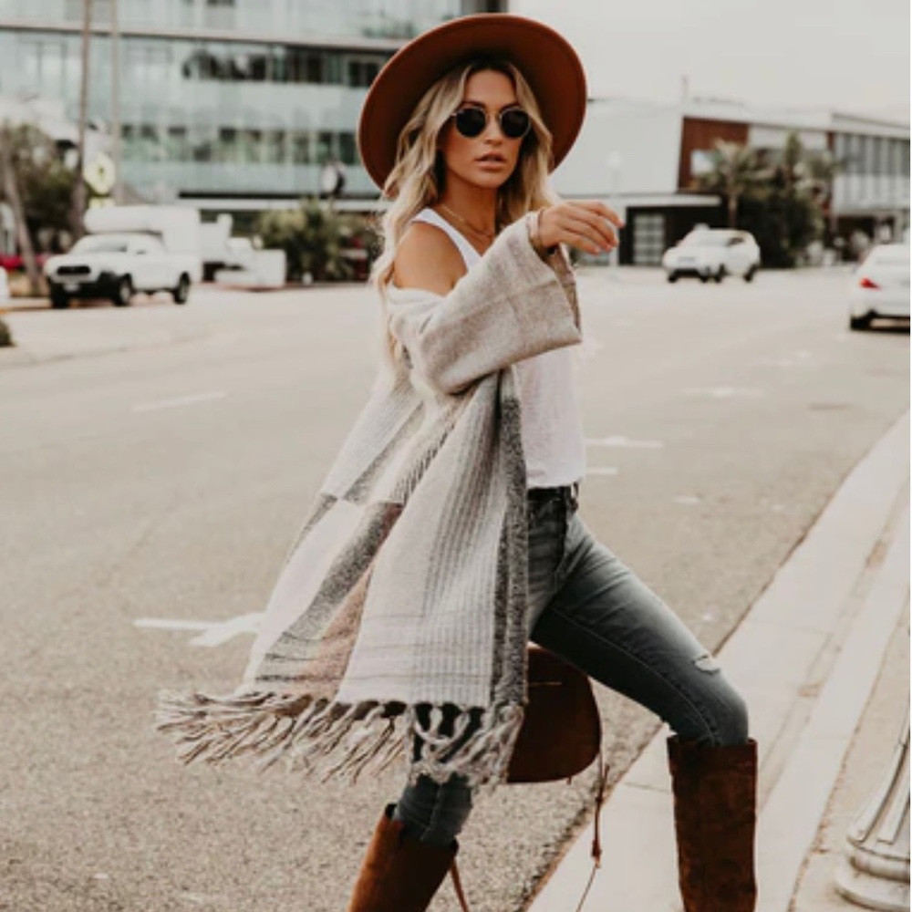 Fringe Colorblock cardigan